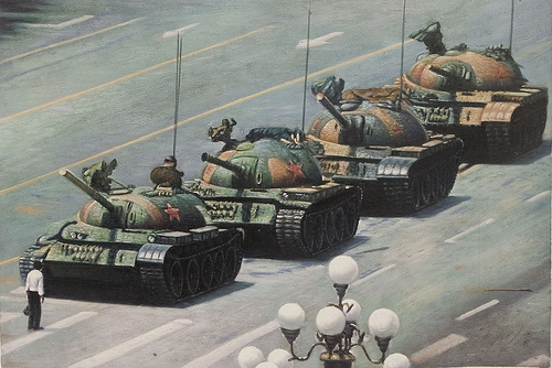 the iconic image from Tiananmen Square