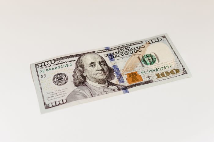 "What I love about the $100 bill" - a photo of a US hundred dollar bill.