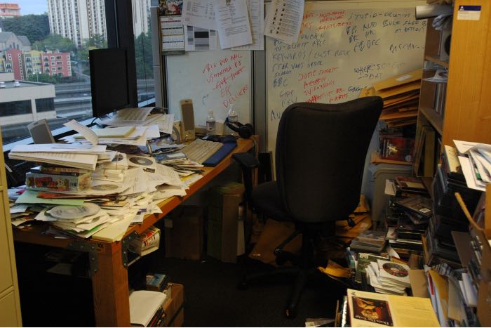 "The Virtue of Messy Thinking" - a photo of a messy office