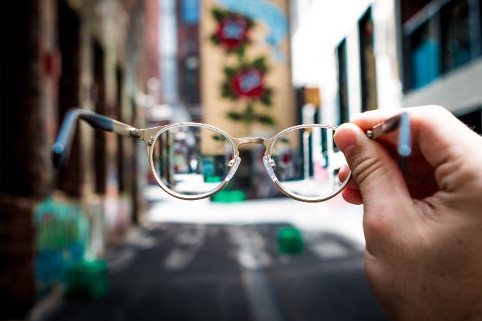 a photo of glasses with the focus on the glasses themselves rather than the background