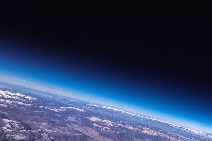 a photo of the earth from outer atmosphere