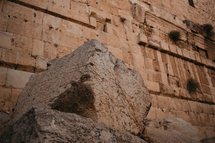 a photo of a stone wall in Jerusalem