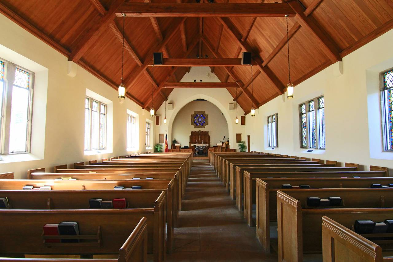 a photo of the inside of a church