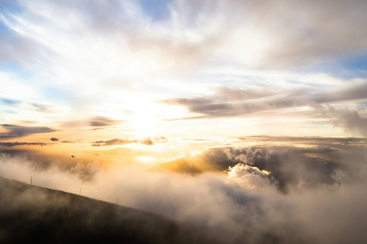 glorious sun through clouds