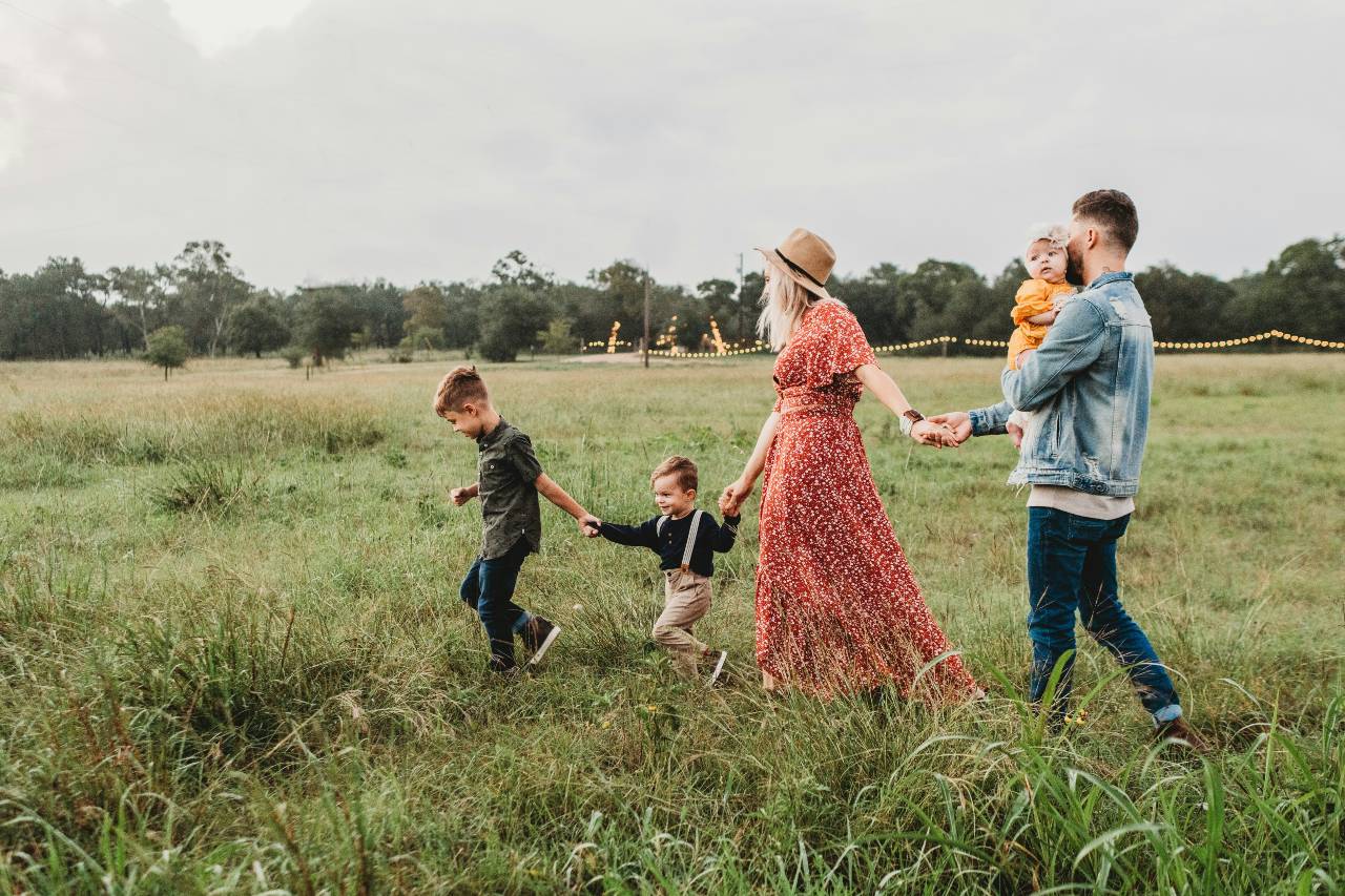 family walking together